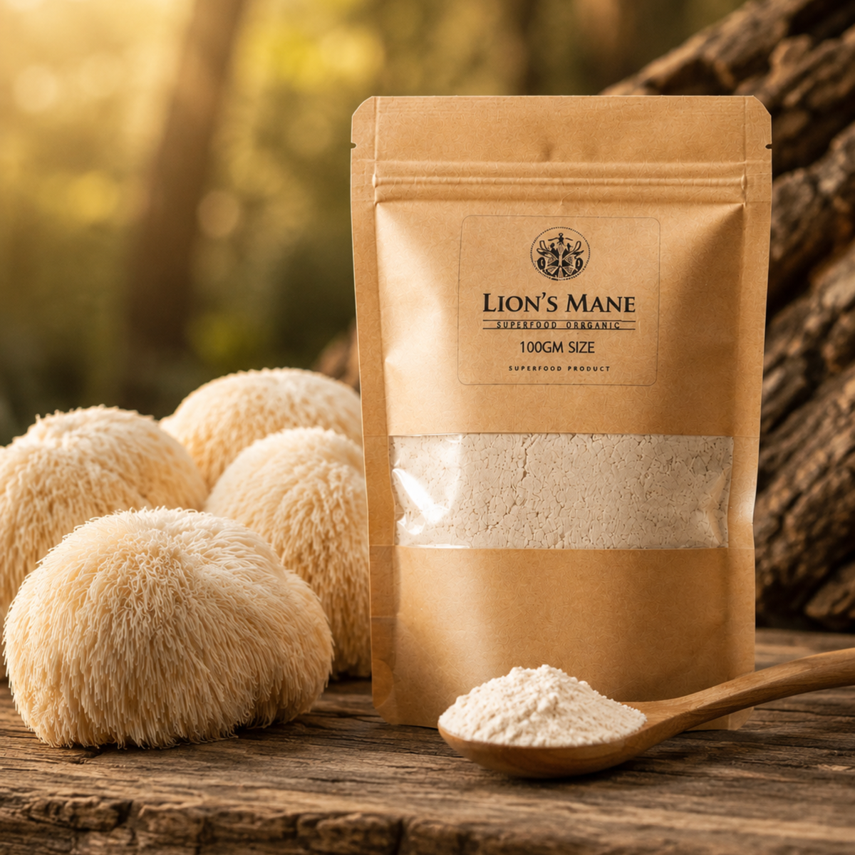 Lion’s Mane Mushroom Powder – 100% Pure | Food Grade | Vegan | No Fillers